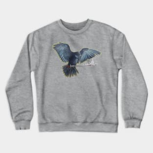 Watercolor Halloween Magical Raven with Sword Light version Crewneck Sweatshirt